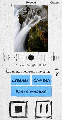 SnugStories recording screen